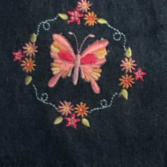 Nannette Girls 3PC Jean Short, Vest, Shirt Embroidered Outfit - 6-9 Months - NWT - Picture 7 of 8